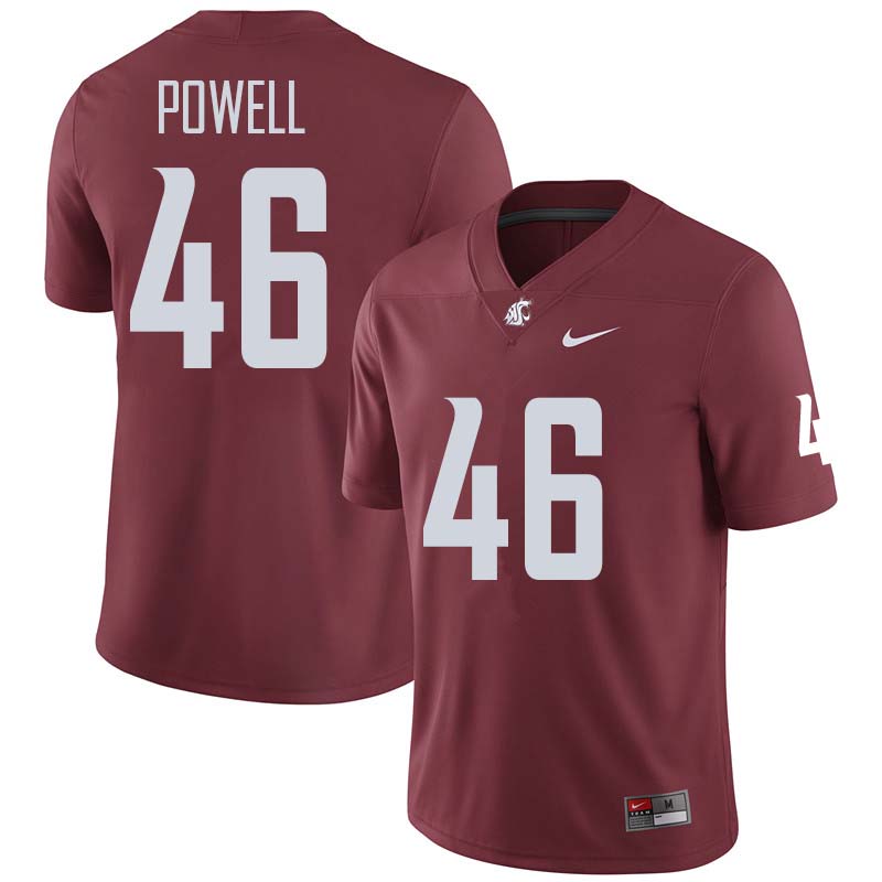 Men #46 Erik Powell Washington State Cougars College Football Jerseys Sale-Crimson